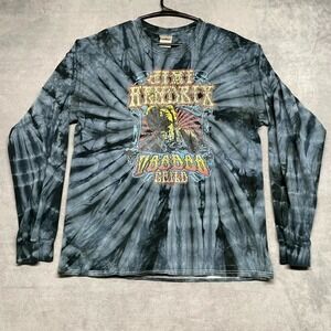 Vintage Colortone Shirt Mens Large Multicolor Jimi Hendrix Graphic Print Tie Dye